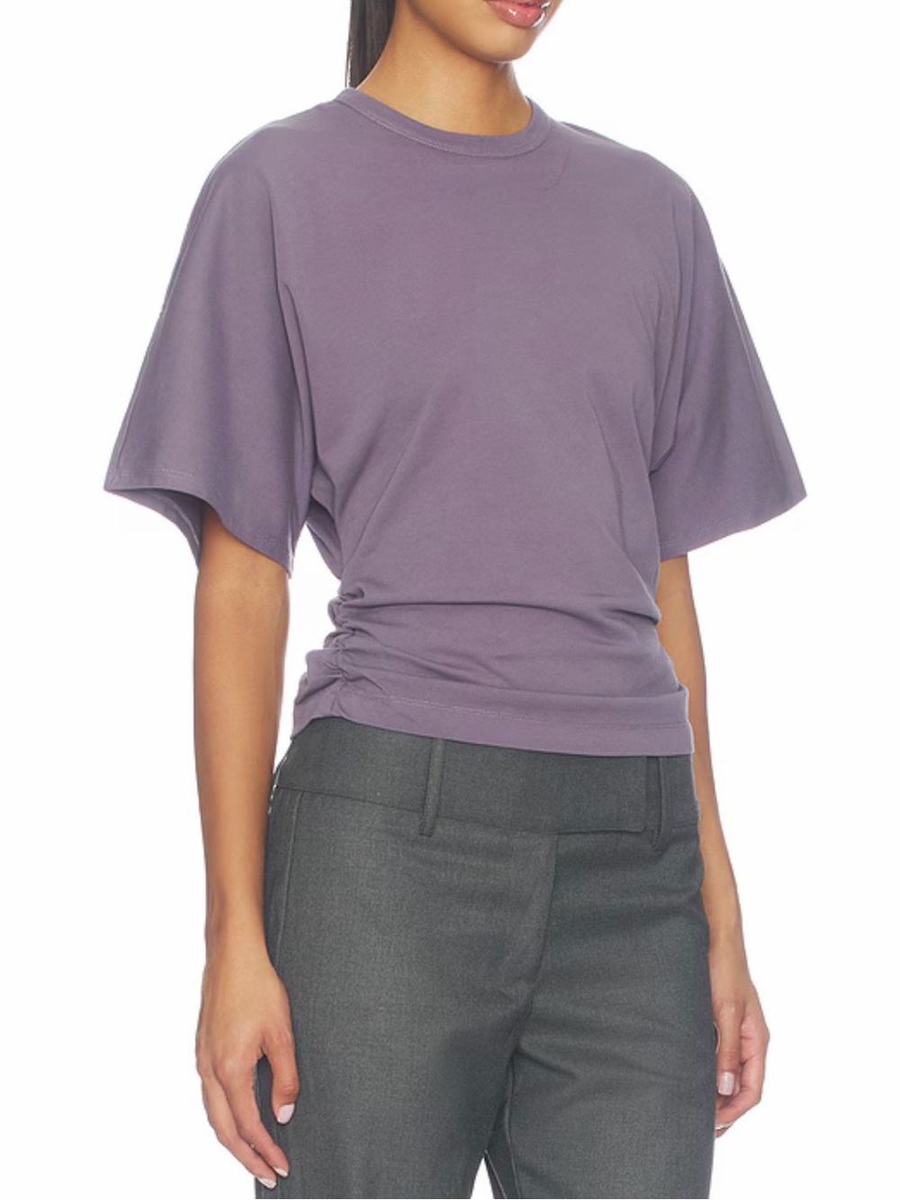 $88 Pistola Veronica Kimono Sleeve Fitted Tee in Acai - Size L 100% cotton